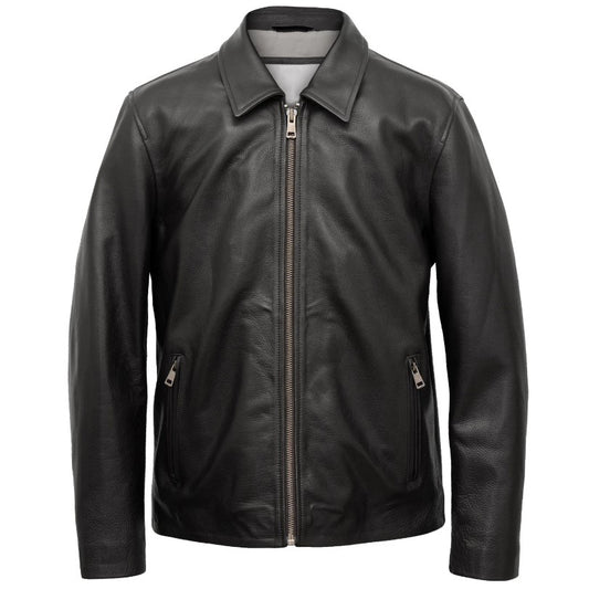 MEN'S BLACK LEATHER JACKET