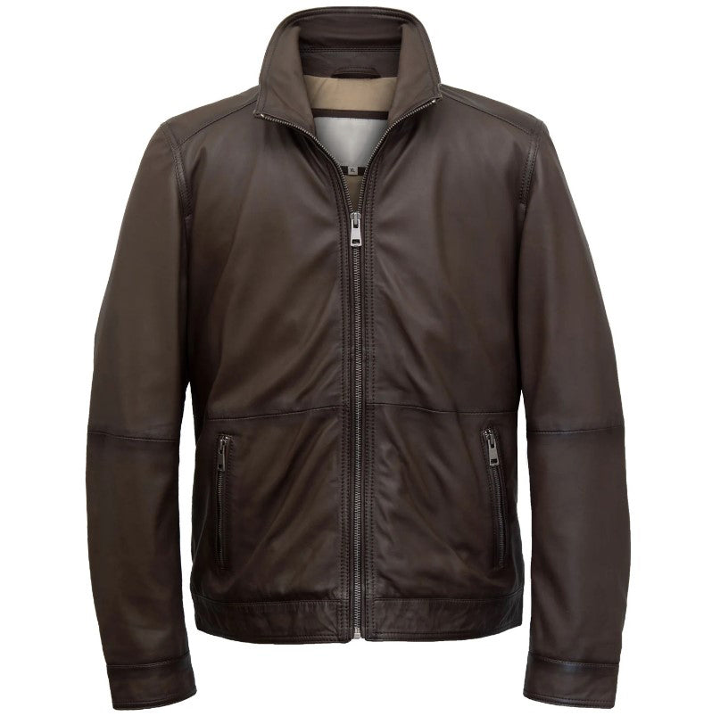 MEN'S BROWN LEATHER JACKET