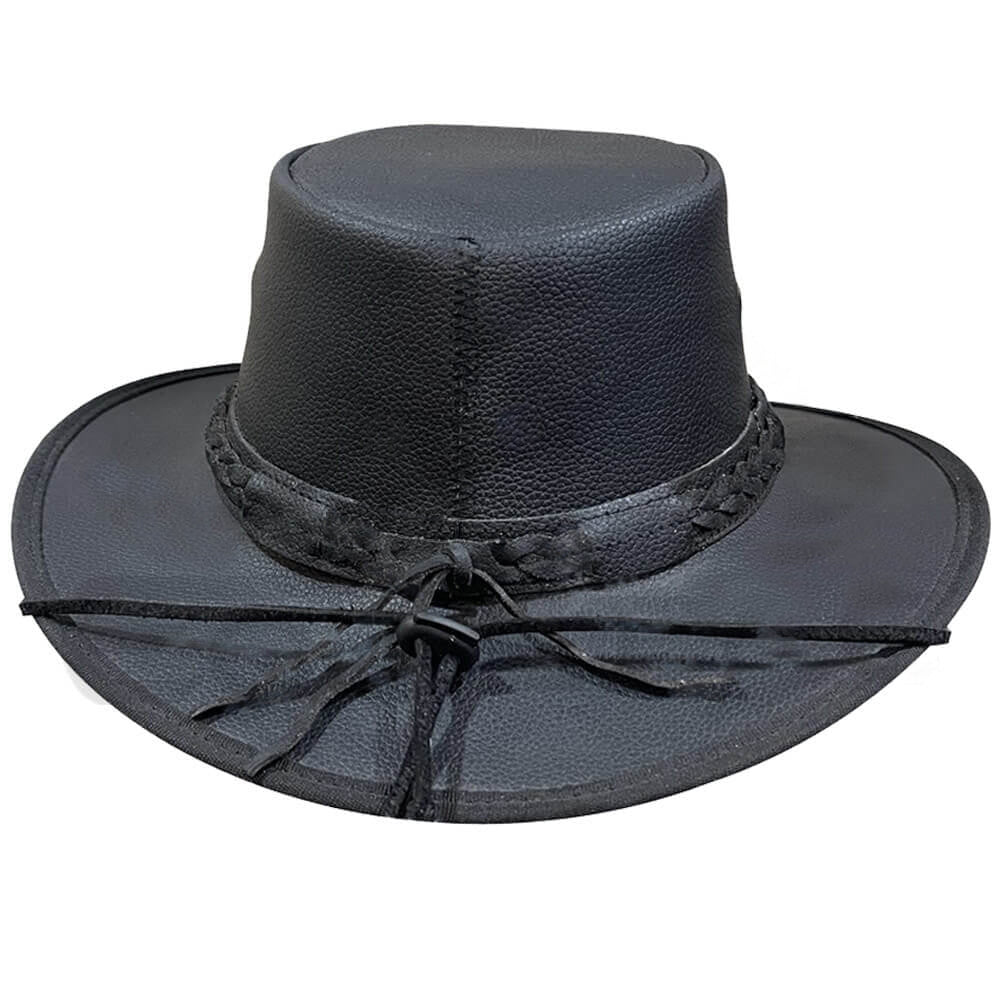 Full Grain Cow Leather Hat Traditional Braided Style