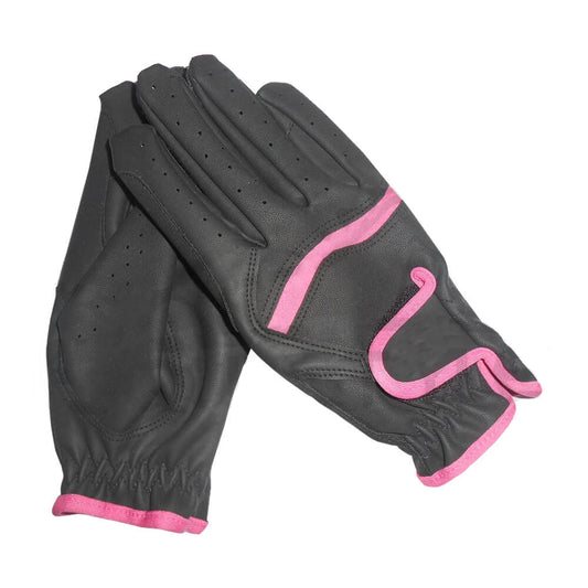 Mens Horse Riding Gloves Pink Lycra