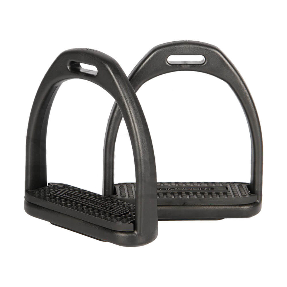 Equestrian Riding Stirrups Black Plastic PVC