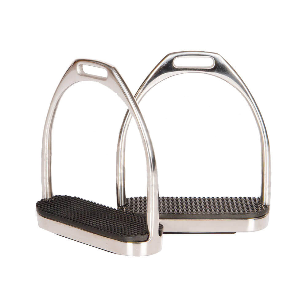 Stainless Steel Stirrup Irons Fillis Silver and Black