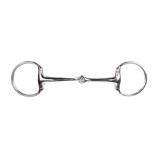 Western D Ring Snaffle Bit Silver Color Solid