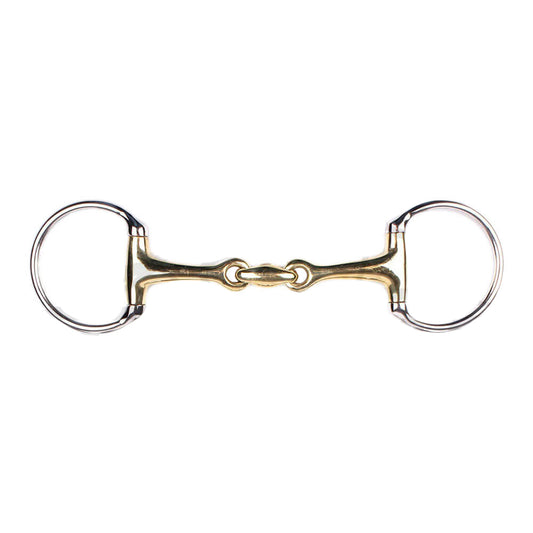 Eggbutt Snaffle Bits Gold Color Traditional Style Mouthpiece