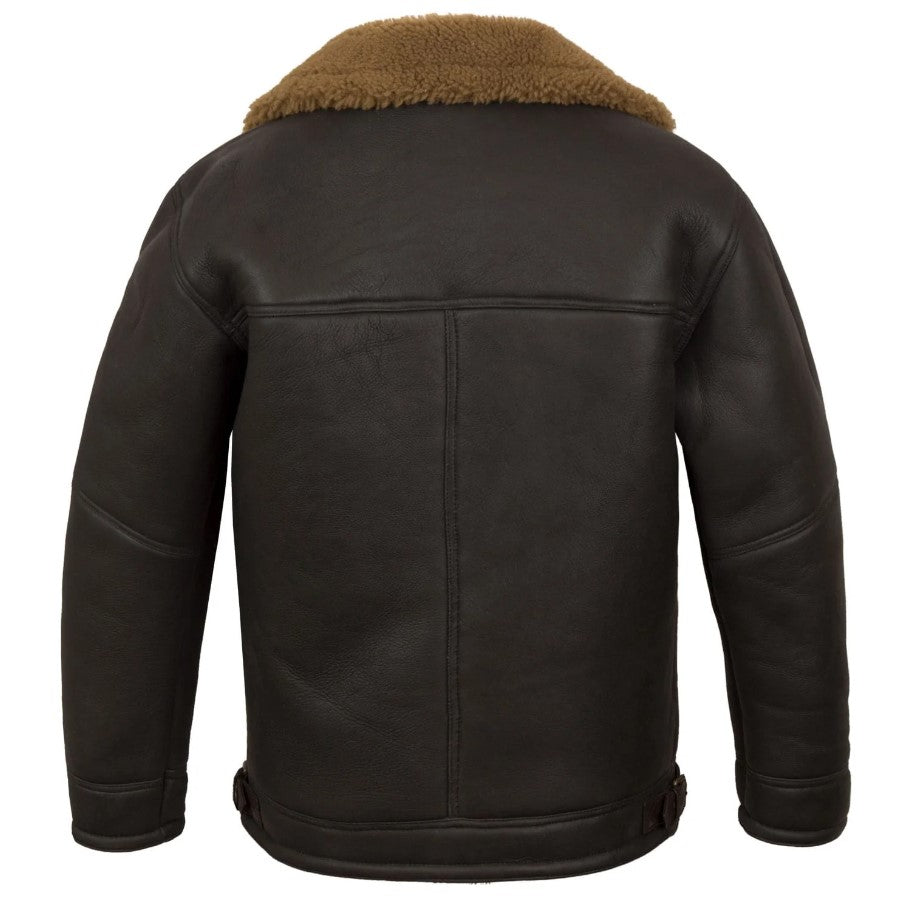 MEN'S BROWN RUST SHEEPSKIN PILOT JACKET