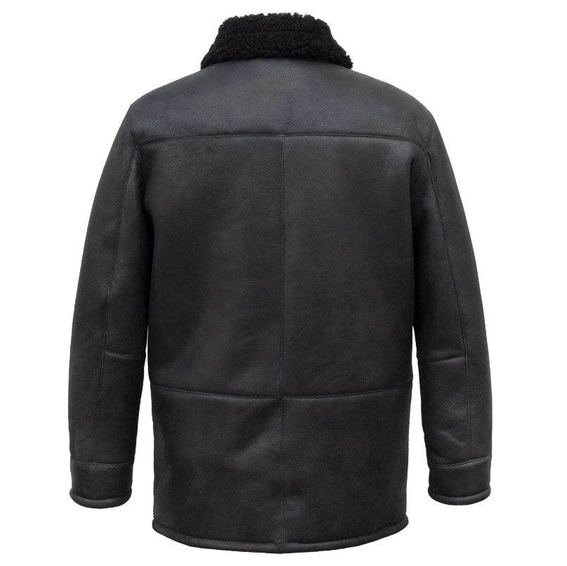 MENS BLACK NAPPALAN SHEEPSKIN COAT/Jacket