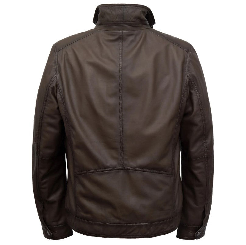 MEN'S BROWN LEATHER JACKET