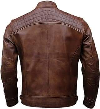 Pure Black & Brown leather jacket by Anchor