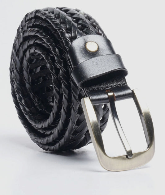 Blacked out leather belt