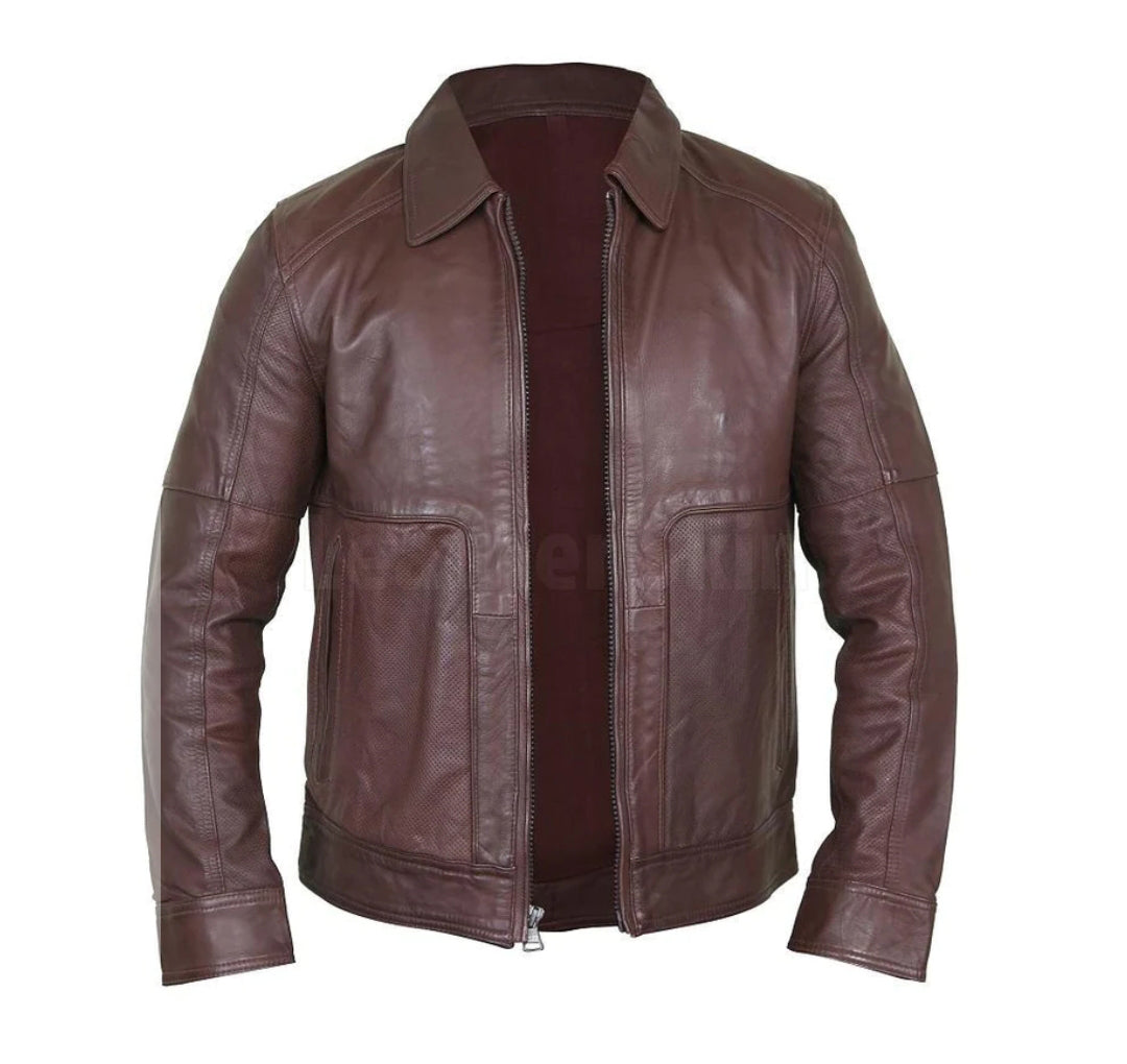 Pure leather Brownish jacket by Anchor