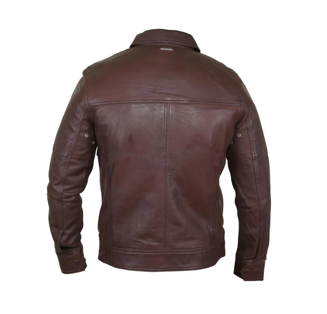 Pure leather Brownish jacket by Anchor