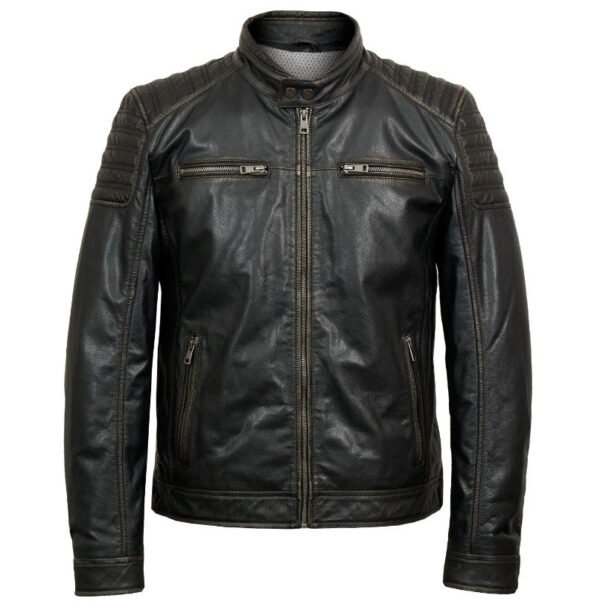 MEN'S VINTAGE BROWN LEATHER JACKET