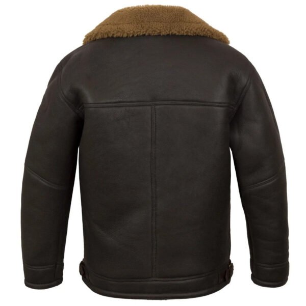 MEN'S BROWN RUST SHEEPSKIN PILOT JACKET - Image 3