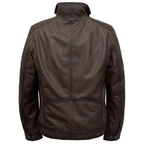 MEN'S BROWN LEATHER JACKET - Image 2