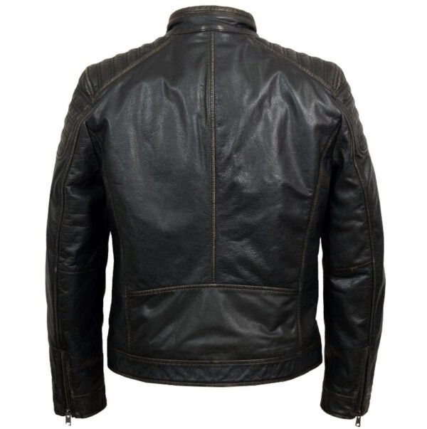 MEN'S VINTAGE BROWN LEATHER JACKET - Image 2