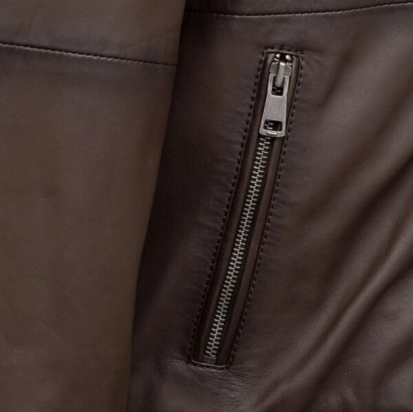 MEN'S BROWN LEATHER JACKET - Image 3