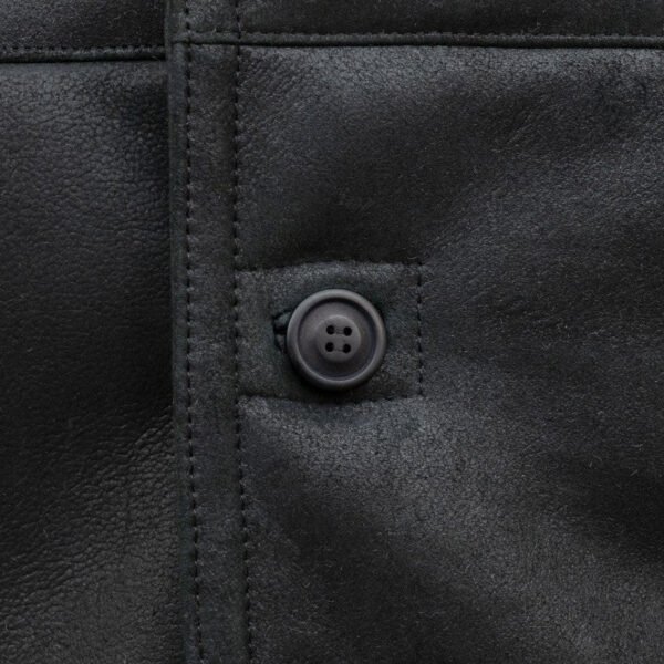 MENS BLACK NAPPALAN SHEEPSKIN COAT/Jacket - Image 4