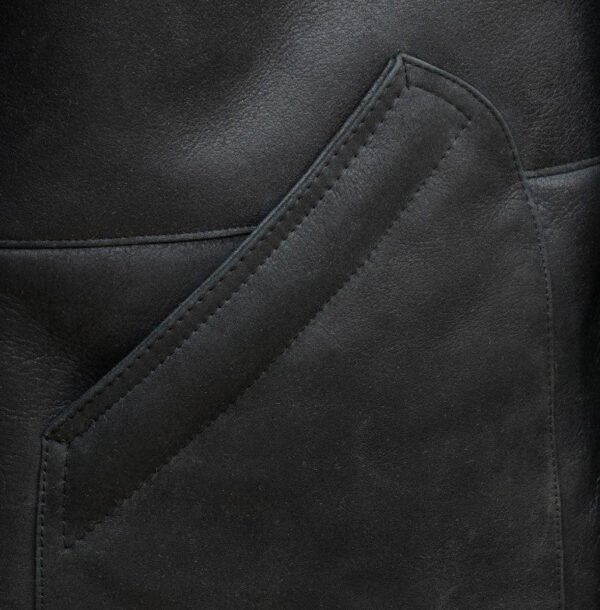 MENS BLACK NAPPALAN SHEEPSKIN COAT/Jacket - Image 6