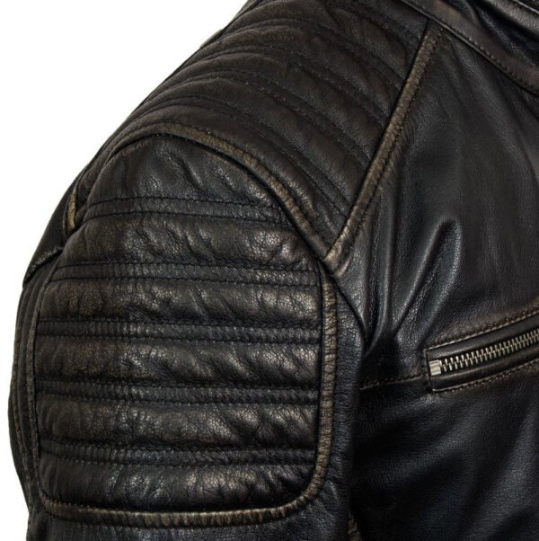 MEN'S VINTAGE BROWN LEATHER JACKET - Image 6